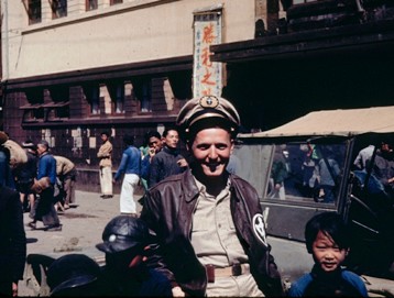CNAC pilot Steve Kusak in Kunming in late August, 1945