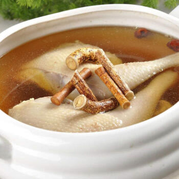 Local specialty, ginseng stewed chicken