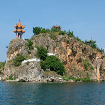 Gushan Island's rocky shore