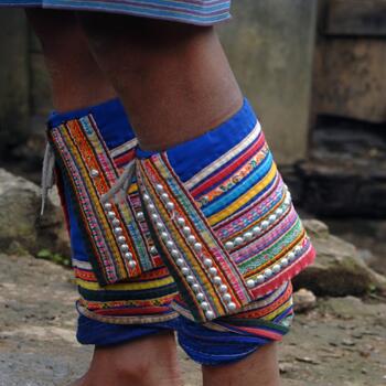 Detail of Lahu leg wraps