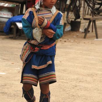 Lahu minority girl in Nanmei, Lincang