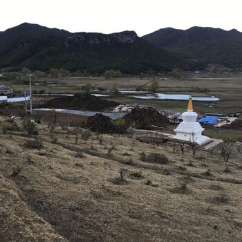 Site of new guest house being built at Wenhai Lake