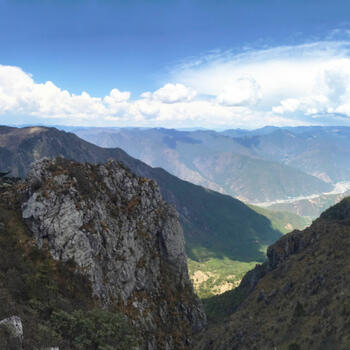 View of Jinsha River valley