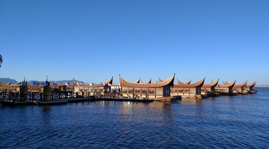 Boats in Dianchi Lake