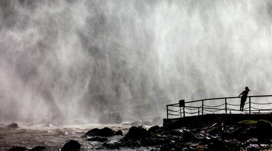 Watching the waterfall